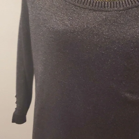 Reg $68 Verve Ami women's metallic sparkle sheer Sweater size M - Picture 6 of 7